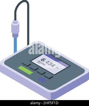 Value Ph Meter Icon Isometric Vector Water Soil Alkaline Test Stock