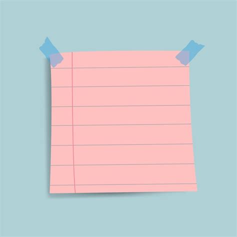 Free Vector Blank Pink Reminder Paper Note Vector