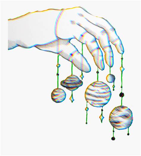 Planet Clipart Aesthetic Space Drawing With Hands Free Transparent