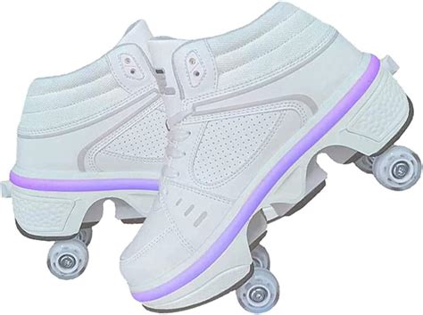 Roller Shoes Adult Girl Roller Shoes Kick Roller Skate Shoes Pattini A