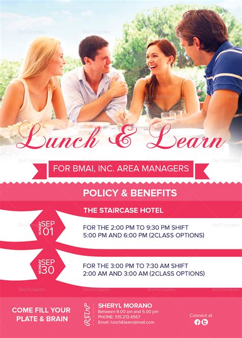 Sweet Lunch And Learn Invitation Design Template In Psd Word Publisher