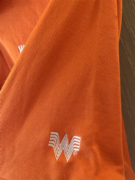 Whataburger Uniform Polo Shirt Short Sleeve Orange Si Gem