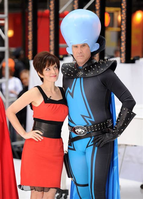 Tina Fey And Will Ferrell As Their Megamind Characters Celebrity Costumes Celebrity Halloween
