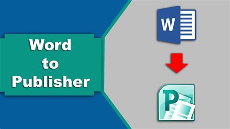 How To Open Word Document Into Microsoft Publisher Youtube