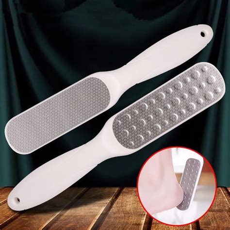 1pc Double Side Stainless Steel Foot Rasp Callus Dead Skin Remover Exfoliating Pedicure Hand