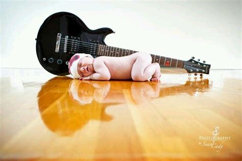 Guitar And Baby Newborn Photos Toddler Bed Baby
