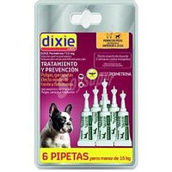 Dixie Pipetas permetrina para perro pequeño Pack 6 uds