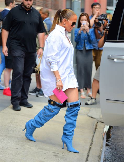 Jennifer Lopez Celebrates Her Latest Award By Wearing Denim Boots As
