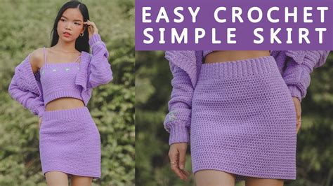 Easy Crochet Simple Skirt Tutorial For Beginners Chenda Diy Youtube