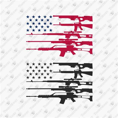Gun American Flag Svg Cut File Teedesignery
