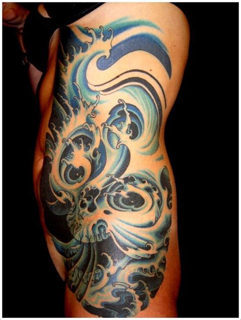 Grey pencil koi fish splashing in water tattoo design by. 25+ Japanese Water Tattoo Designs