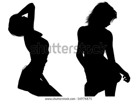 Isolated Sexy Black Female Silhouettes On Stock Illustration 16976875 Shutterstock