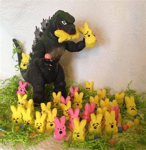 Pin By Kelli Caplette On Memes Godzilla Birthday Easter Peeps Godzilla