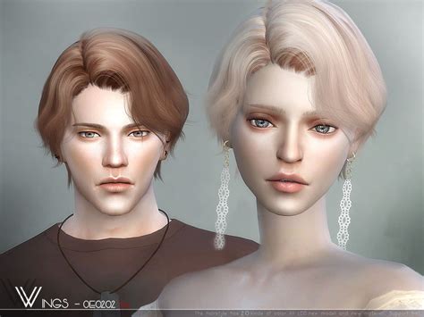 Wingssims Wings Tz0204 In 2020 Sims 4 Hair Male Sims