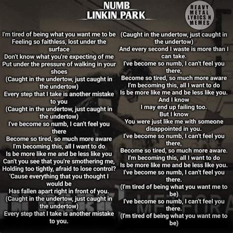 Pin By Erica Galindo On Lyrics To Linkin Park Songs Heavy Linkin Park