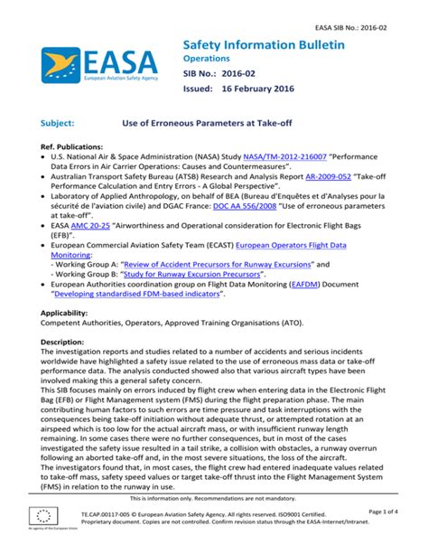 Easasib201602 Easa Airworthiness Directives