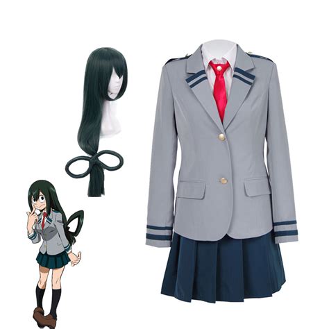 Anime Boku No Hero My Hero Academia Tsuyu Asui School Uniform Cospla