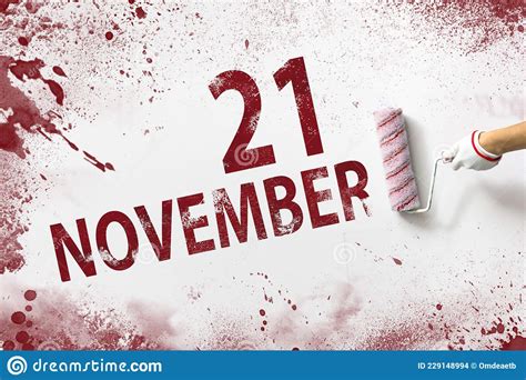 November 21st Day 21 Of Month Calendar Date Stock Photo Image Of