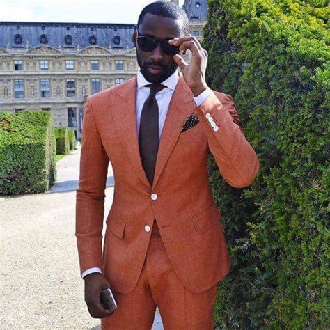 Burned Orange Suit Dress Code In 2019 Stylish Suit Orange Suit