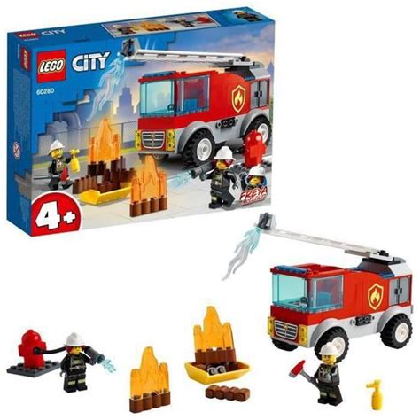 Shot Case Lego City 60280 Le Camion Des Pompiers Avec échelle Et Mini