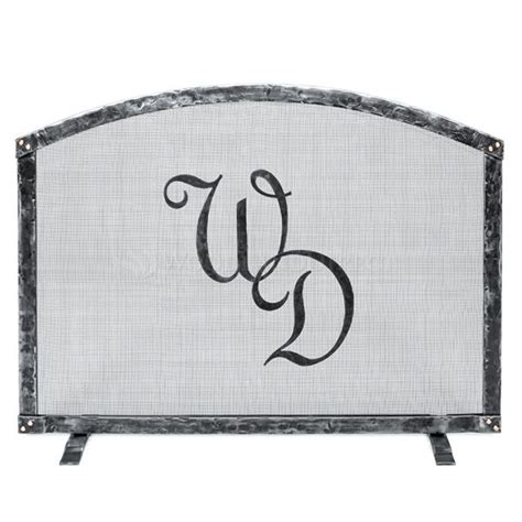 Warwick Arched Personalized Fireplace Screen Script Fireplace