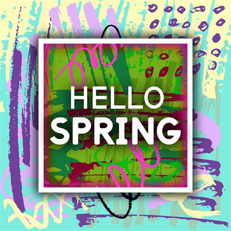 Spring Greeting Stock Vector Illustration Of Blossom 87686112