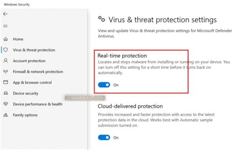 Turn Off Real Time Protection Of Windows Security In Windows 10