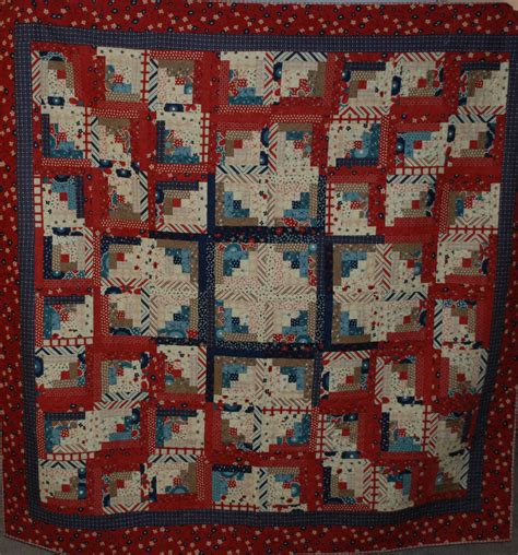 They are to fit together in various layers and modalities. Star-Light Americana Log Cabin Quilt