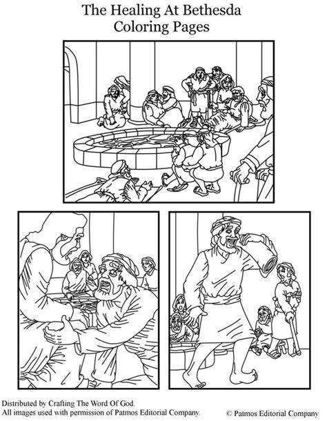 Jesus Heals A Man By The Pool Coloring Page