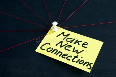 Make New Connections Written On Page Work In Business Team Stock Image