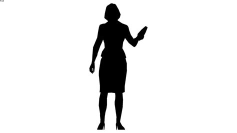 2d Silhouette Woman Pointing 3d Warehouse