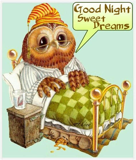 Nite Owl Good Night Greetings Pinterest Owl