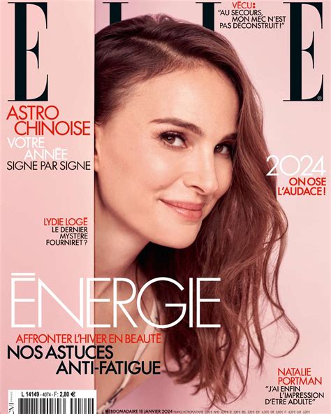 natalie portman in dior on elle france january 18th 2024 by felix