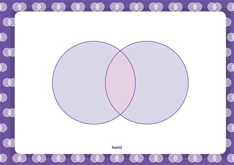 Venn Diagram Two Circles Purple Landscape For Teachers Perfect For