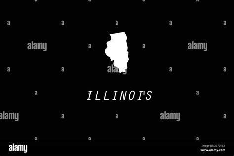 Illinois Map Outline Us Vector Illustration Stock Vector Image And Art