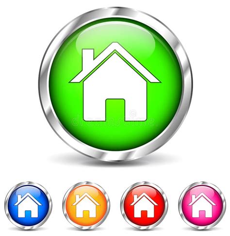 Round Home Icons Stock Vector Illustration Of Homepage 37642885