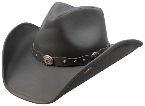 Stetson Roxbury Black Distressed Shapeable Leather Cowboy Western Hat