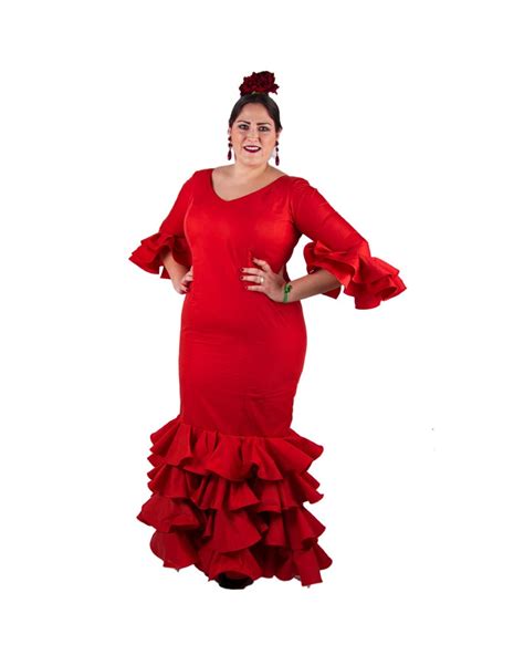 Trajes De Flamenca Oferta Talla 50 En Rojo Trajes El Rocio