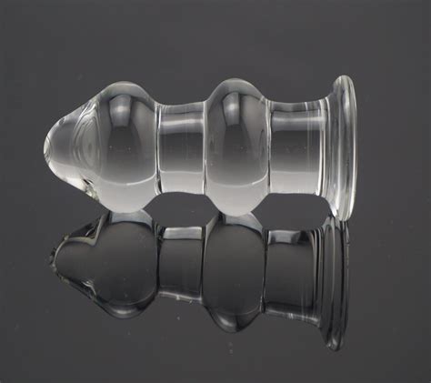 New Hot Huge Pyrex Crystal Glass White Anal Beads Butt Plug Dildo Stimulator Massager Penis