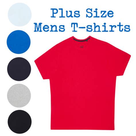Mens Shirts Classic Plain Big And Tall Plus Size T Shirt Various Colors 3xl 6xl Ebay