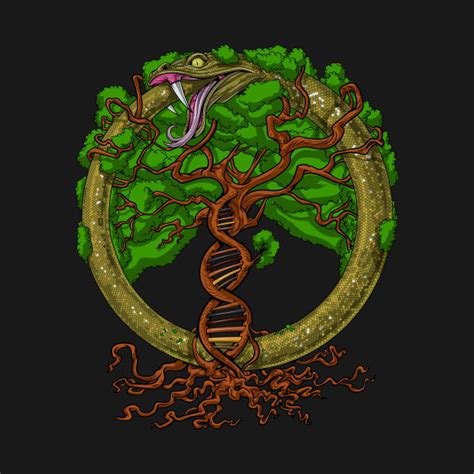 Dna Tree Of Life Ouroboros Tree Of Life T Shirt Teepublic