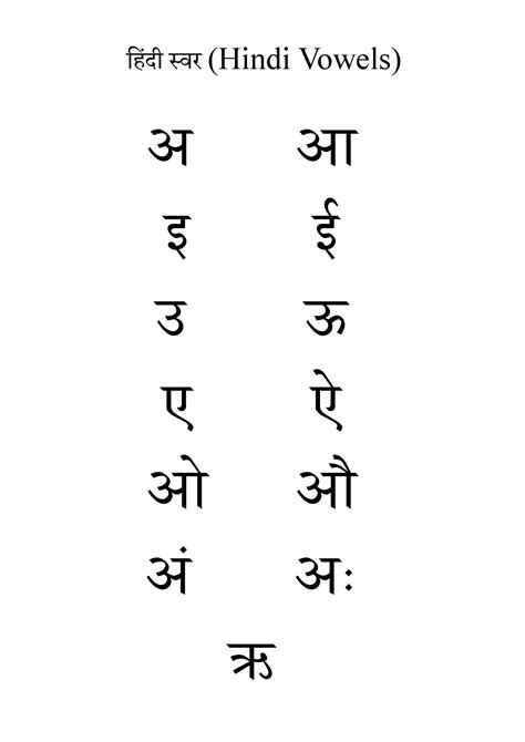 Hindi Vowels Tracing Worksheets Name Tracing Generator Free