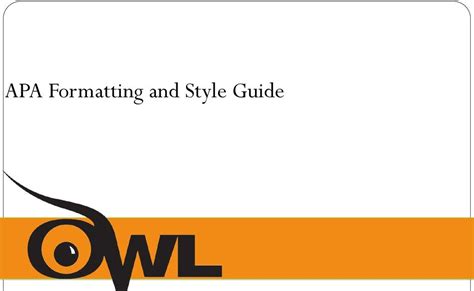 Purdue Owl Apa Cover Page Example
