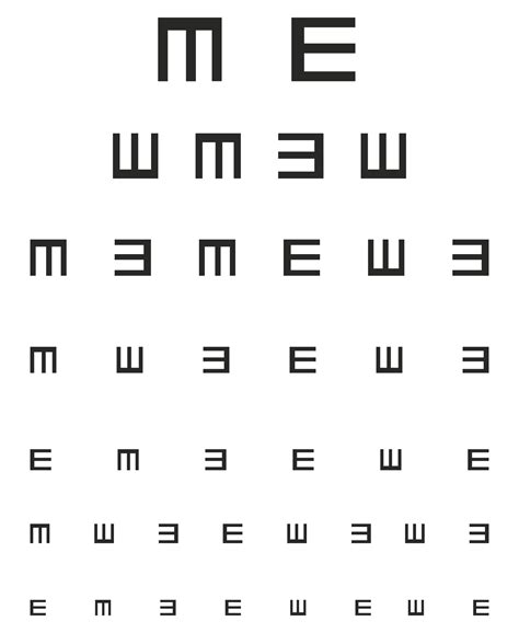 Free Printable Tumbling E Eye Chart Printable Templates