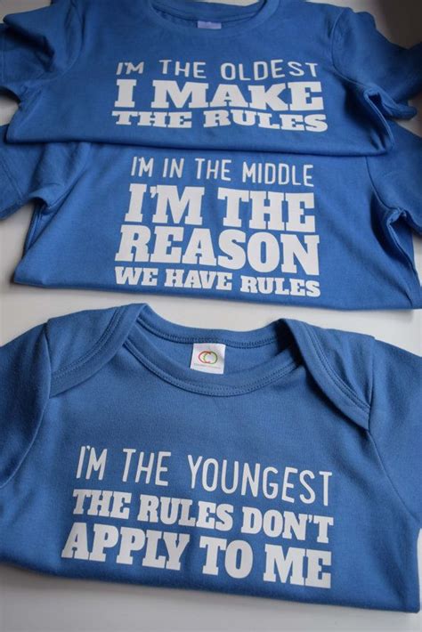 Brothers Shirt Set Who Makes The Rules With Eldest Middle And Youngest