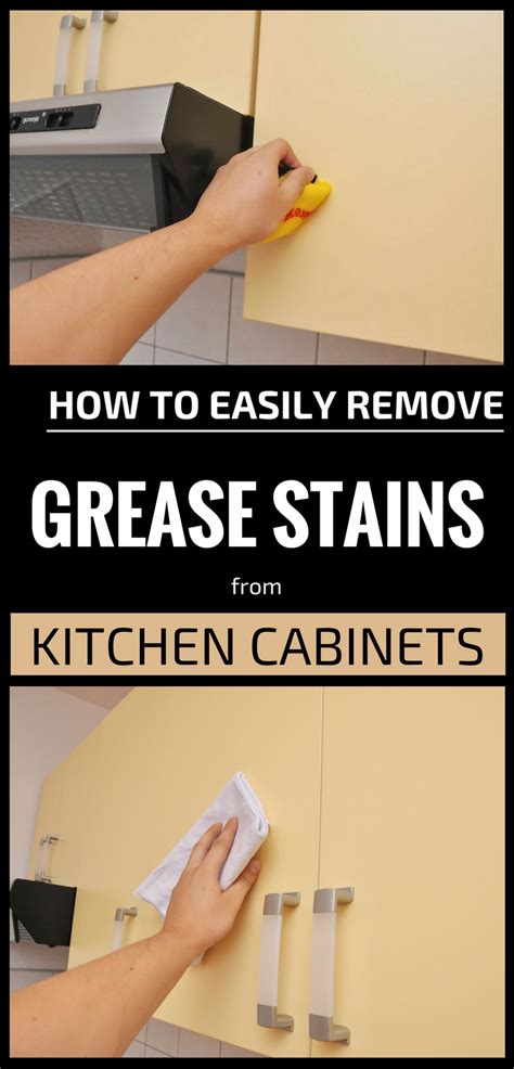 Cabinets filled with stuff you only use occasionally need emptying before cleaning. How To Easily Remove Grease Stains From Kitchen Cabinets - Cleaning-Ideas.com