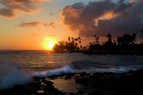 Sunset Poipu Beach Kauai Hawaii Photograph By Bruce Beck Fine Art