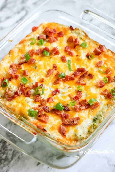 Loaded Cauliflower Casserole With Bacon And Broccoli Cheesy Keto Low Carb