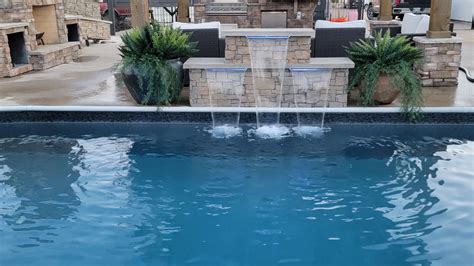 Formal Pool Falls 6 Ft Plus 3 Ft Engineered Rock Waterfalls