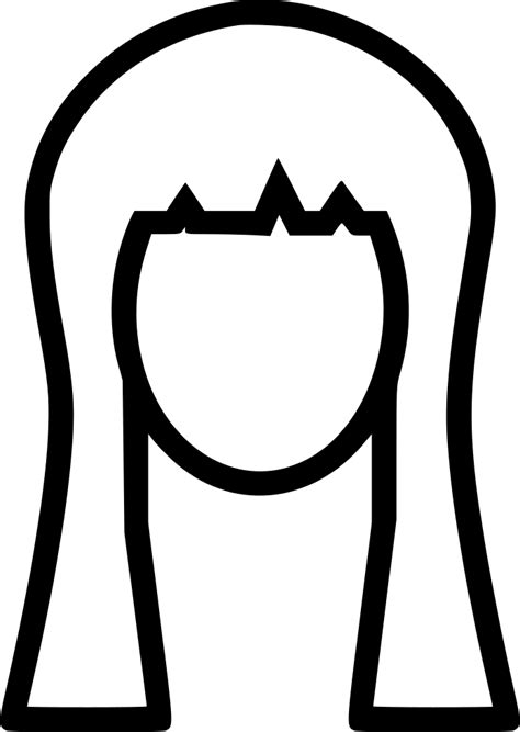 Woman with long hair free icon. Face Girl Long Hair Hairstyle Beauty Treatment Svg Png ...